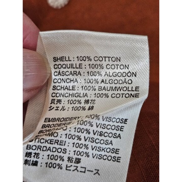 SOLD DO NOT BUY   Medium Embroidered Rust Boho Artsy Festival Folk - Picture 12 of 13